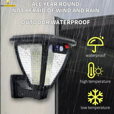 2000LM Solar Flood Light 3 Modes Motion Sensor IP65 Waterproof Outdoor Security